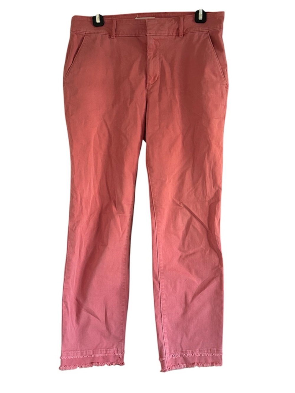 LOFT Coral Straight-Leg Raw Hem Size 6 Pants